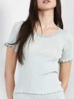 T-Shirt|Shirt Mit Spitze^Eva B. Bitzer 70% Seide 30% Baumwolle T-Shirt RIPP von