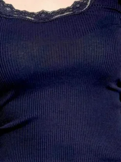 Tops Mit Spitze|Camisole (Breite Träger)^Kokon Zwo 70% Seide 30% Bio-Baumwolle kbA TRÄGERTOP RIPP Basic