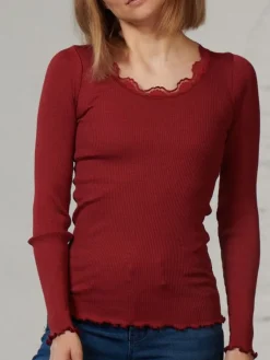 Shirt Mit Spitze|Shirts Mit Seide^Kokon Zwo 70% Seide 30% Bio-Baumwolle kbA LANGARMSHIRT mit Spitze