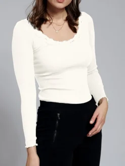 Shirt Mit Spitze|Shirts Mit Seide^Kokon Zwo 70% Seide 30% Bio-Baumwolle kbA LANGARMSHIRT Basic