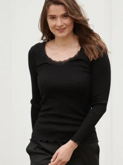 Shirt Mit Spitze|Shirts Mit Seide^Kokon Zwo 70% Seide 30% Bio-Baumwolle kbA LANGARMSHIRT gerippt uni