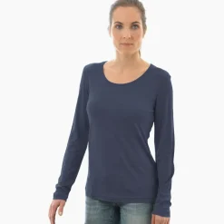Wolle-Seide Shirts|Langarm^Alkena 55% Seide 45% Wolle LANGARM-SHIRT edel von