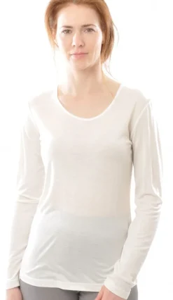 Wolle-Seide Shirts|Langarm^Alkena 55% Seide 45% Wolle LANGARM-SHIRT edel von