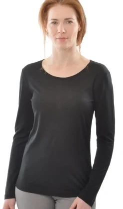 Wolle-Seide Shirts|Langarm^Alkena 55% Seide 45% Wolle LANGARM-SHIRT uni von