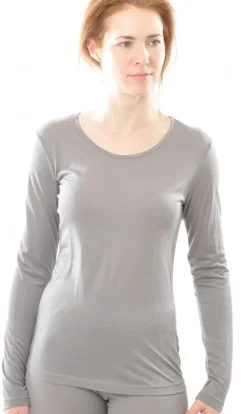 Wolle-Seide Shirts|Langarm^Alkena 55% Seide 45% Wolle LANGARM-SHIRT uni von