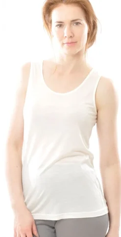 Wolle-Seide Tops|Camisole (Breite Träger)^Alkena 55% Seide 45% Wolle UNTERHEMD uni von