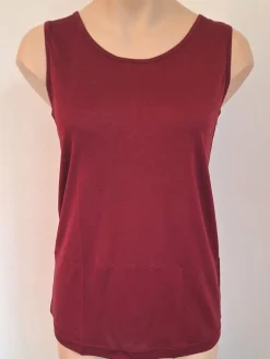 Wolle-Seide Tops|Camisole (Breite Träger)^Alkena 55% Seide 45% Wolle UNTERHEMD uni von