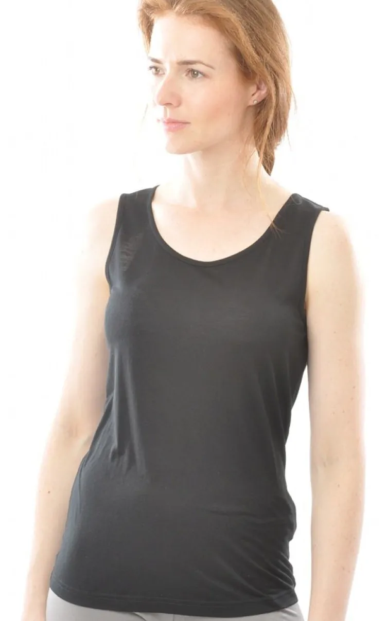 Wolle-Seide Tops|Camisole (Breite Träger)^Alkena 55% Seide 45% Wolle UNTERHEMD von