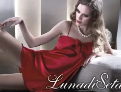 Seidennachthemd|Alle Negligés^Luna di Seta 100% Seide Baby-Doll SIENA von - nur noch in schwarz schwarz oder rubin-rot