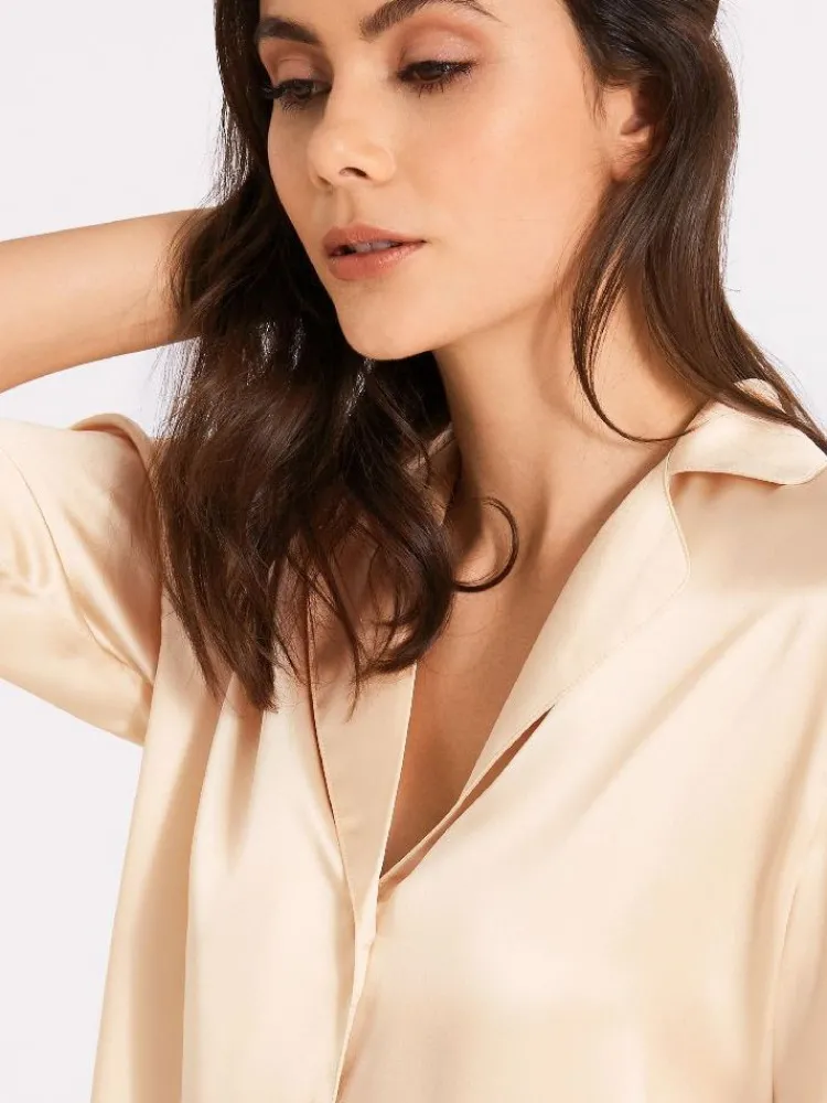 Bluse & Tunika|Mit Seidensatin^Aubade 100% Seide Bluse TOI MON AMOUR viele Farben von