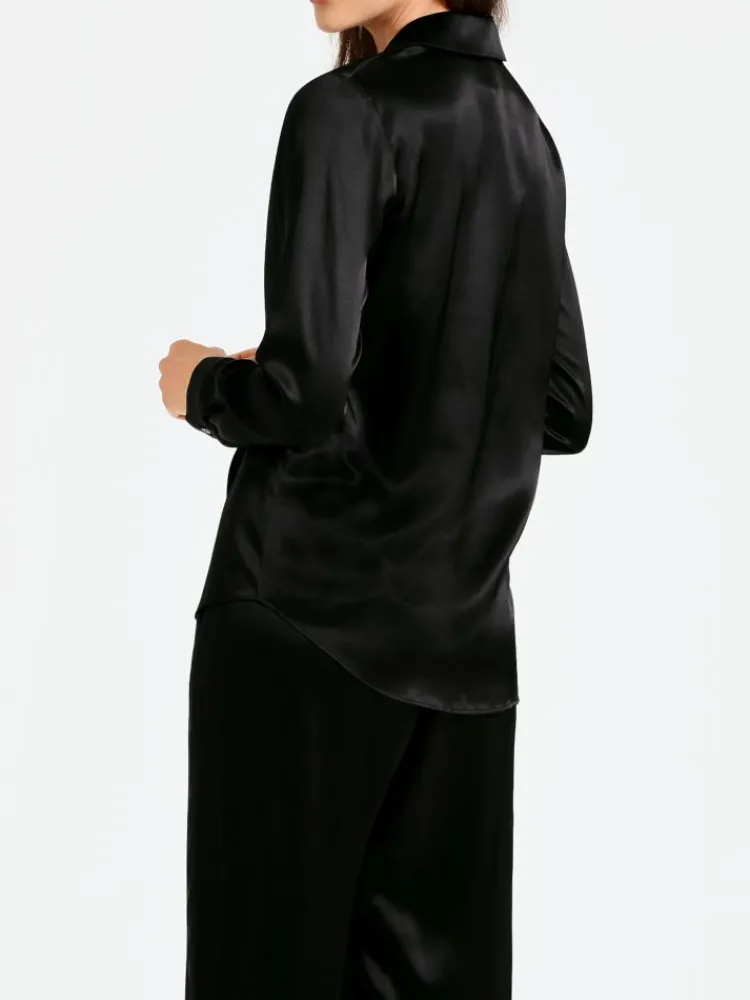 Bluse & Tunika|Mit Seidensatin^Aubade 100% Seide Bluse TOI MON AMOUR Uni Farben von