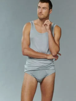 Seidenunterwäsche^Kokon Zwo 100% Seide Herren Träger Unterhemd