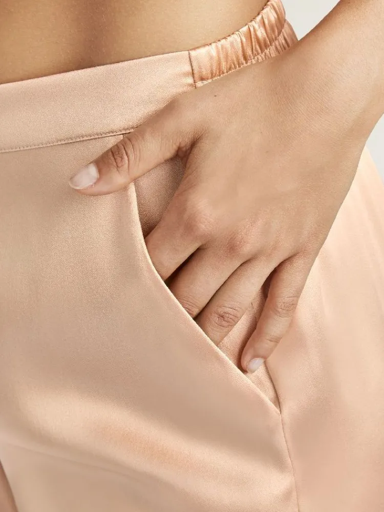 Lounge-Wear|Mit Seidensatin^Aubade 100% Seide Hose TOI MON AMOUR Uni Farben von