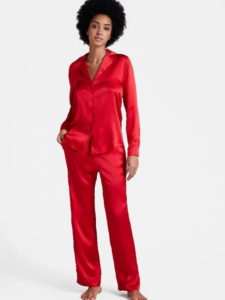 Lounge-Wear|Mit Seidensatin^Aubade 100% Seide Hose TOI MON AMOUR Uni Farben von