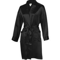 Morgenmantel Kurz|Morgenmantel Aus Satin^Gattina 100% Seide Kimono MASPALOMAS uni von