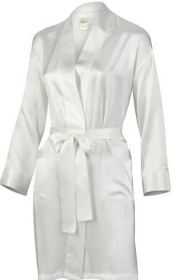 Morgenmantel Kurz|Morgenmantel Aus Satin^Gattina 100% Seide Kimono MASPALOMAS uni von