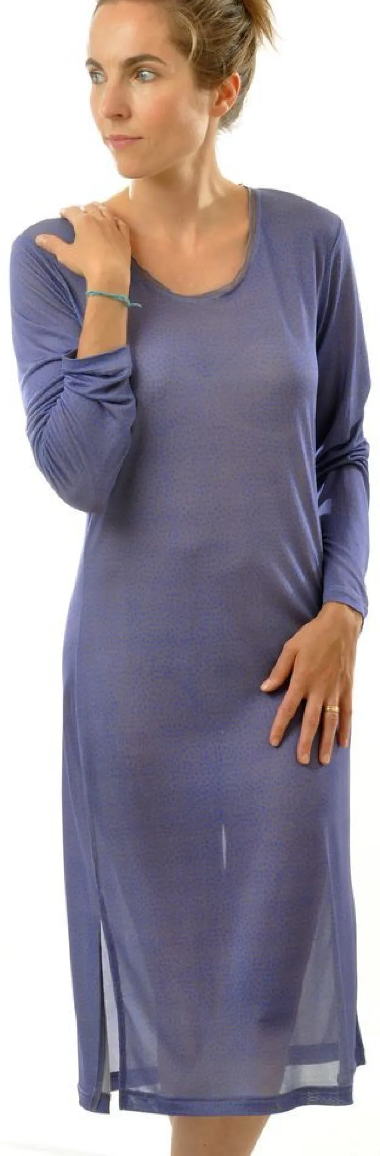 Seiden Basics|Seide Sleepshirt^Alkena 100% Seide LANGARM NACHTHEMD von