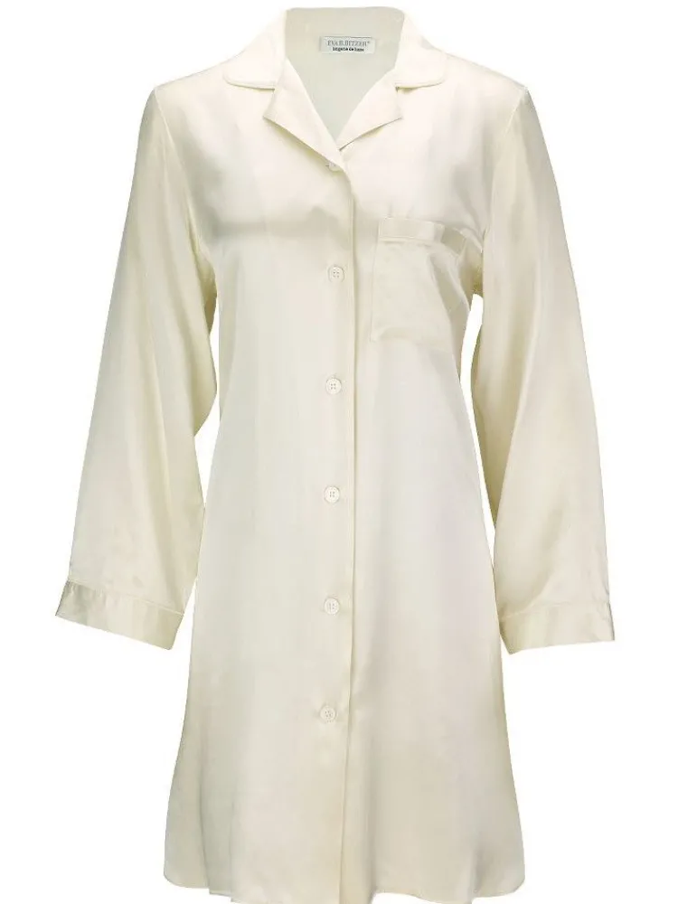 Seiden Basics|Seide Sleepshirt^Eva B. Bitzer 100% Seide Langarm Sleepshirt KLASSIK SATIN von