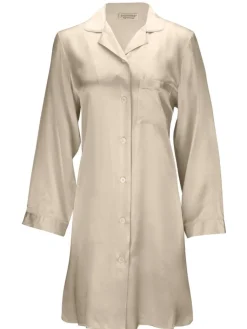 Seiden Basics|Seide Sleepshirt^Eva B. Bitzer 100% Seide Langarm Sleepshirt KLASSIK SATIN von