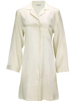 Seiden Basics|Seide Sleepshirt^Eva B. Bitzer 100% Seide Langarm Sleepshirt KLASSIK SATIN von