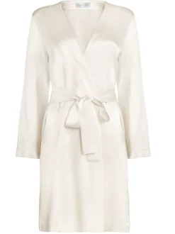 Morgenmantel Kurz|Morgenmantel Aus Satin^Luna di Seta 100% Seide Morgenmantel CLASSICO von