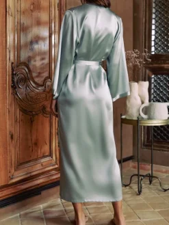 Morgenmantel Lang|Morgenmantel Aus Satin^Marjolaine 100% Seide Morgenmantel lang LAURIAN von