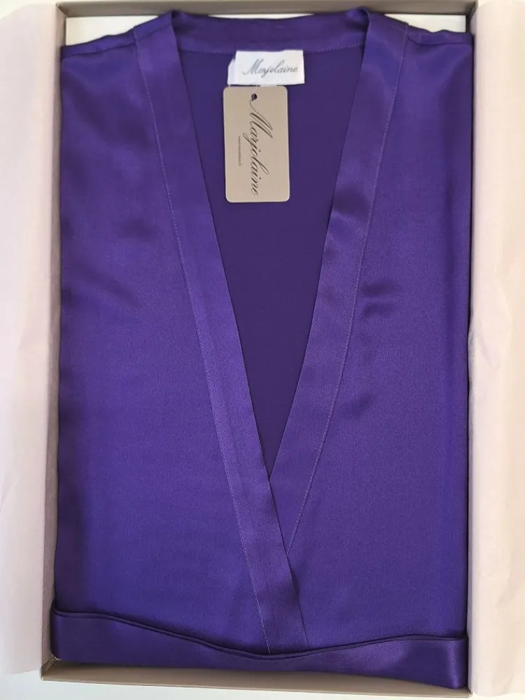 Morgenmantel Lang|Morgenmantel Aus Satin^Marjolaine 100% Seide Morgenmantel lang LAURIAN