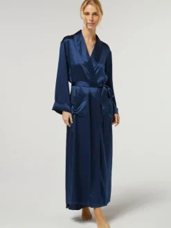 Morgenmantel Lang|Morgenmantel Aus Satin^Vivis 100% Seide Morgenmantel lang GIGLIOLA von