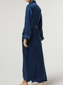 Morgenmantel Lang|Morgenmantel Aus Satin^Vivis 100% Seide Morgenmantel lang GIGLIOLA von