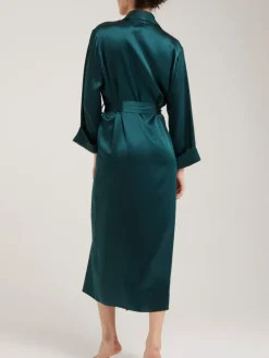 Morgenmantel Lang|Morgenmantel Aus Satin^Vivis 100% Seide Morgenmantel lang GIGLIOLA von