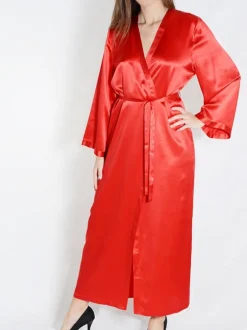 Morgenmantel Lang|Morgenmantel Aus Satin^Marjolaine 100% Seide Morgenmantel lang LAURIAN uni von