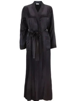 Morgenmantel Lang|Morgenmantel Aus Satin^Eva B. Bitzer 100% Seide Morgenmantel lang KLASSIK SATIN von