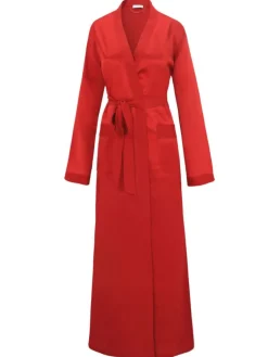 Morgenmantel Lang|Morgenmantel Aus Satin^Eva B. Bitzer 100% Seide Morgenmantel lang KLASSIK SATIN von