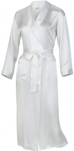 Morgenmantel Lang|Morgenmantel Aus Satin^Gattina 100% Seide Morgenmantel MASPALOMAS uni von