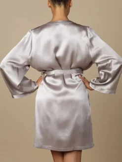 Morgenmantel Kurz|Morgenmantel Aus Satin^Marjolaine 100% Seide Morgenmantel SOIE LASER