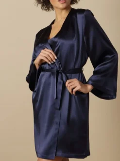 Morgenmantel Kurz|Morgenmantel Aus Satin^Marjolaine 100% Seide Morgenmantel SOIE LASER