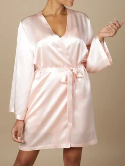 Morgenmantel Kurz|Morgenmantel Aus Satin^Marjolaine 100% Seide Morgenmantel SOIE LASER