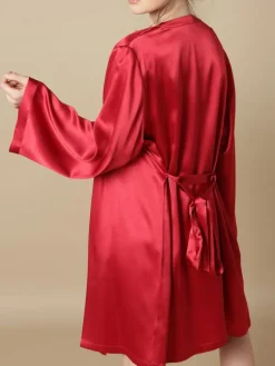 Morgenmantel Kurz|Morgenmantel Aus Satin^Marjolaine 100% Seide Morgenmantel SOIE LASER