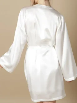 Morgenmantel Kurz|Morgenmantel Aus Satin^Marjolaine 100% Seide Morgenmantel SOIE LASER