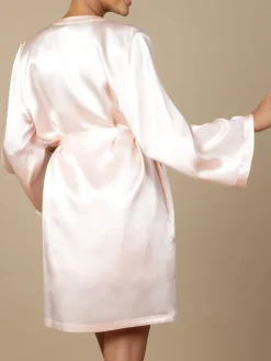 Morgenmantel Kurz|Morgenmantel Aus Satin^Marjolaine 100% Seide Morgenmantel SOIE LASER kurz von