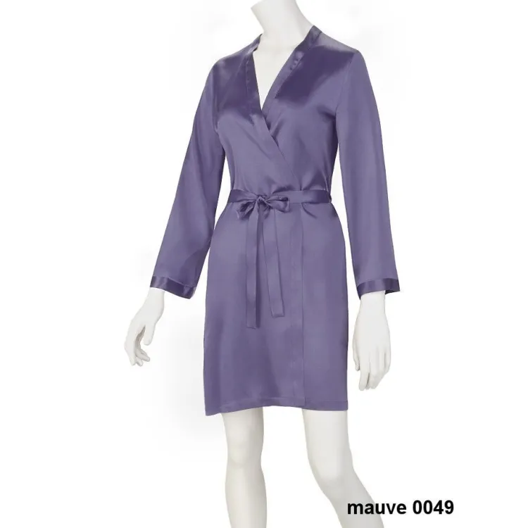 Morgenmantel Kurz|Morgenmantel Aus Satin^Marjolaine 100% Seide Morgenmantel SOIE LASER uni von