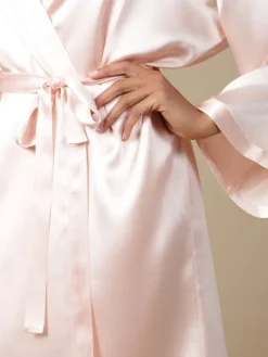 Morgenmantel Kurz|Morgenmantel Aus Satin^Marjolaine 100% Seide Morgenmantel SOIE LASER Satin von