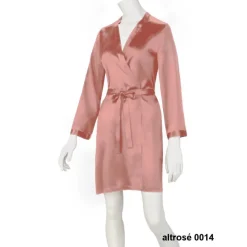 Morgenmantel Kurz|Morgenmantel Aus Satin^Marjolaine 100% Seide Morgenmantel SOIE LASER Satin von