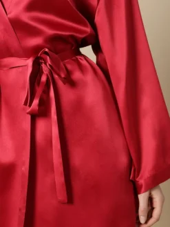 Morgenmantel Kurz|Morgenmantel Aus Satin^Marjolaine 100% Seide Morgenmantel SOIE LASER Satin von