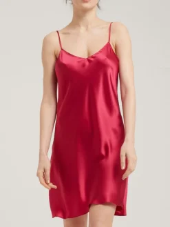 Unterkleider Mit Seide|Kurze Unterkleider^Vivis 100% Seide Nachthemd CAROLINE elegant von