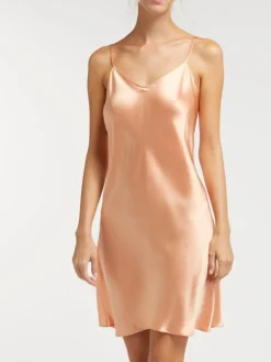 Unterkleider Mit Seide|Kurze Unterkleider^Vivis 100% Seide Nachthemd CAROLINE elegant von