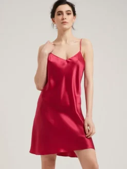 Unterkleider Mit Seide|Kurze Unterkleider^Vivis 100% Seide Nachthemd CAROLINE elegant von