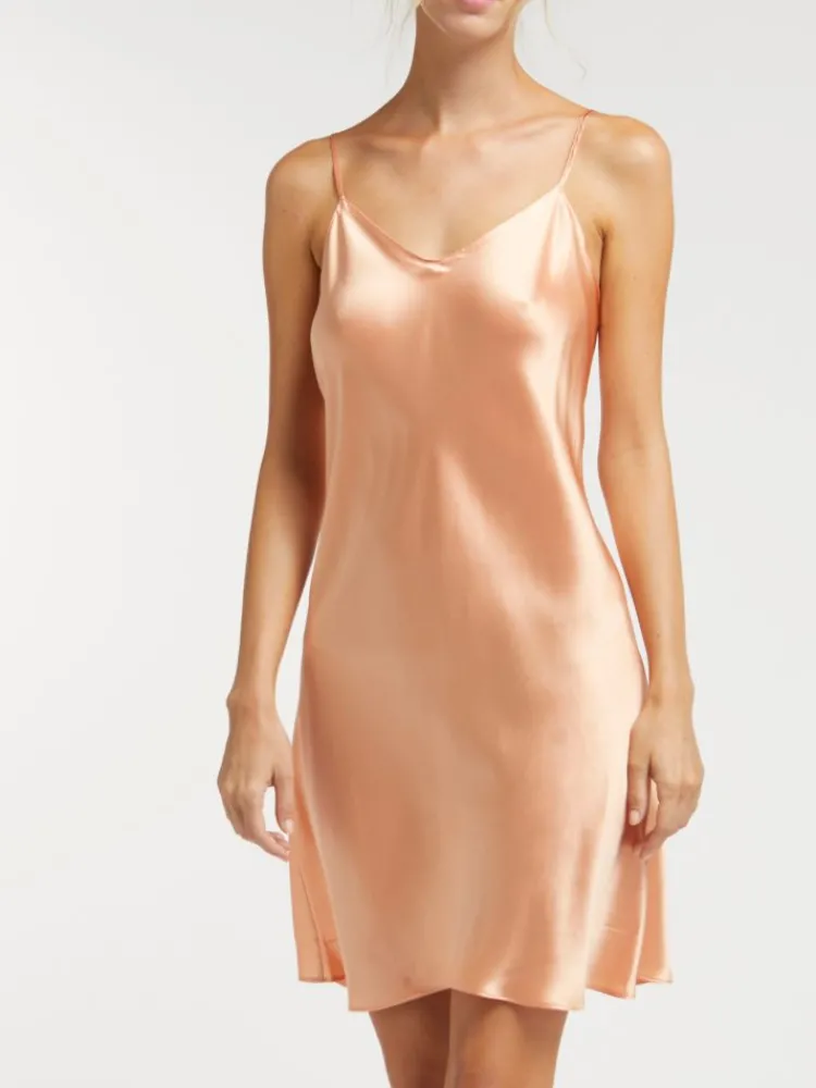 Unterkleider Mit Seide|Kurze Unterkleider^Vivis 100% Seide Nachthemd CAROLINE von