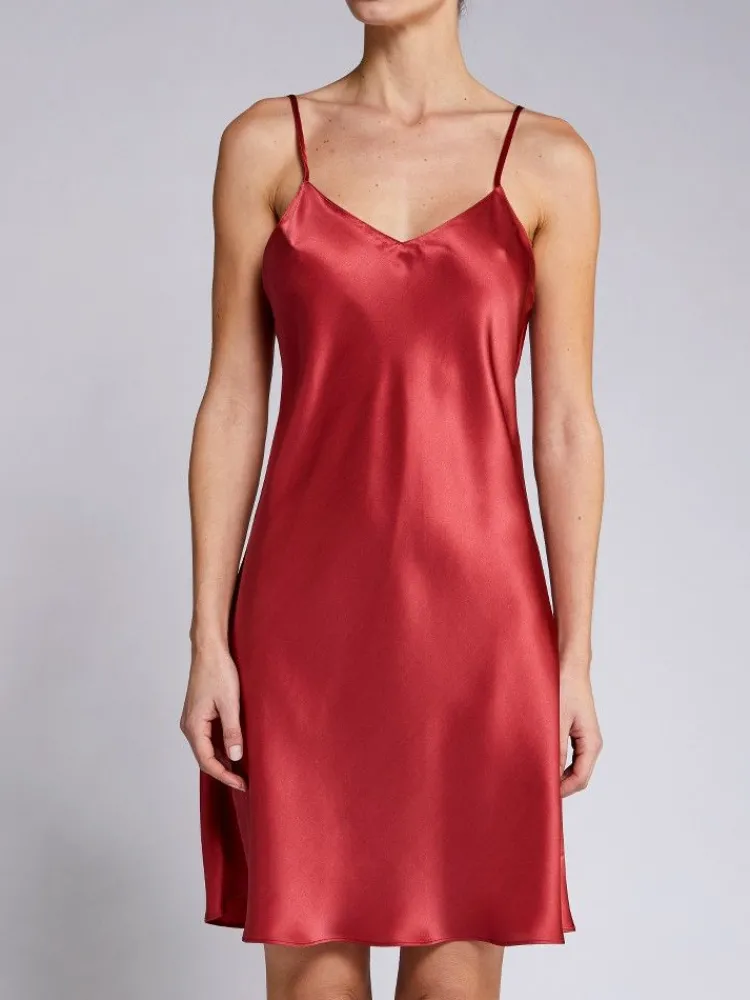 Unterkleider Mit Seide|Kurze Unterkleider^Vivis 100% Seide Nachthemd CAROLINE klassisch von