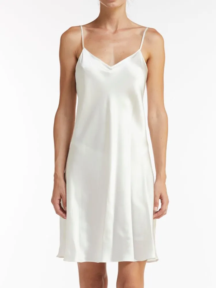 Unterkleider Mit Seide|Kurze Unterkleider^Vivis 100% Seide Nachthemd CAROLINE klassisch von